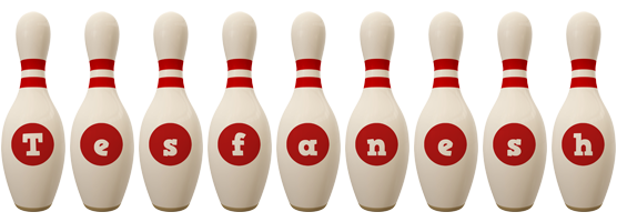 Tesfanesh bowling-pin logo