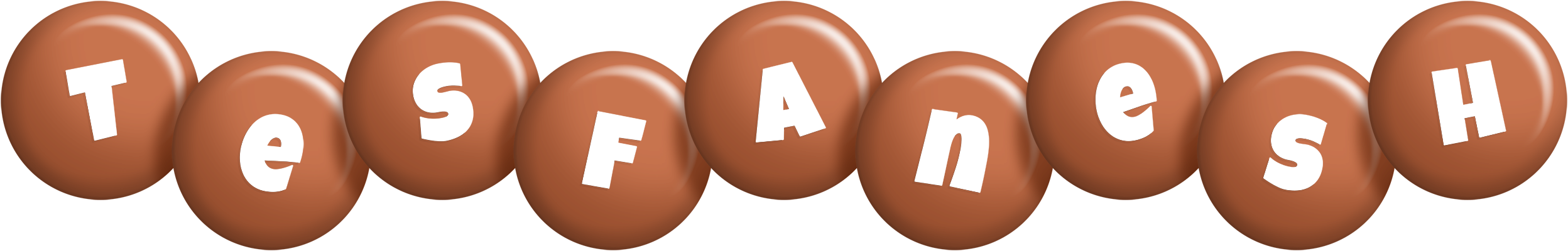 Tesfanesh candy-brown logo