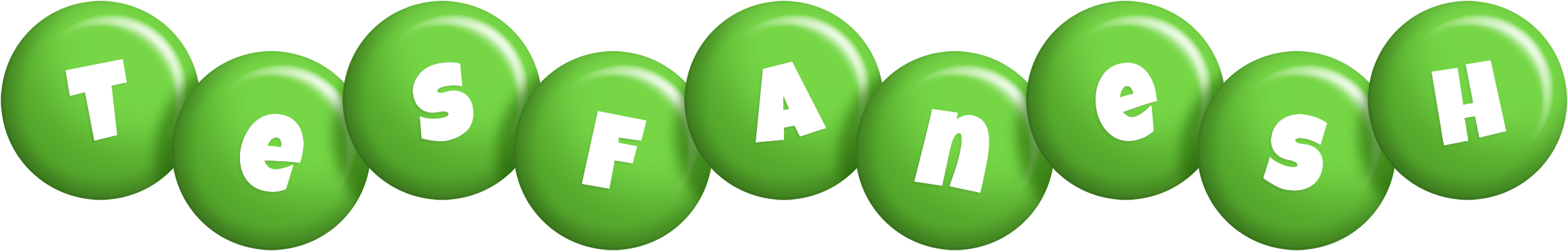 Tesfanesh candy-green logo