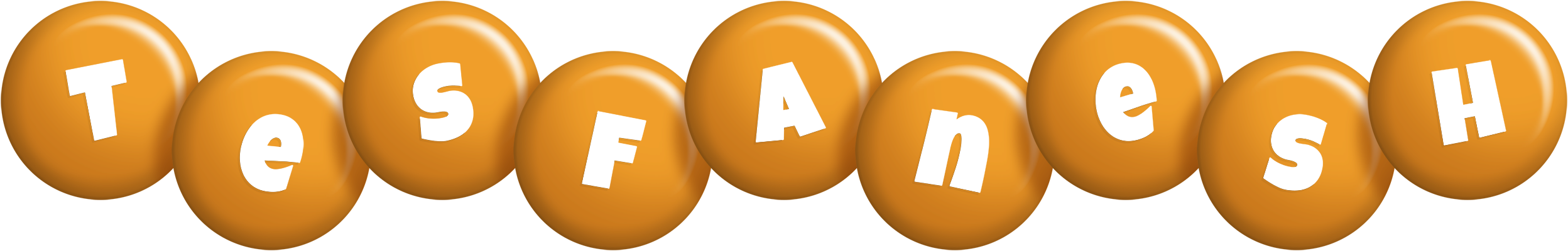 Tesfanesh candy-orange logo