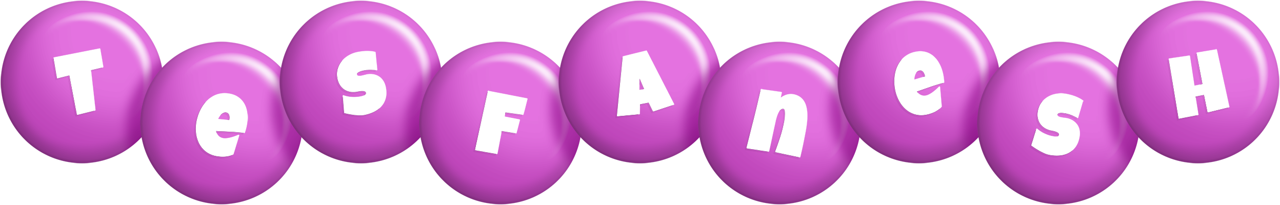 Tesfanesh candy-purple logo