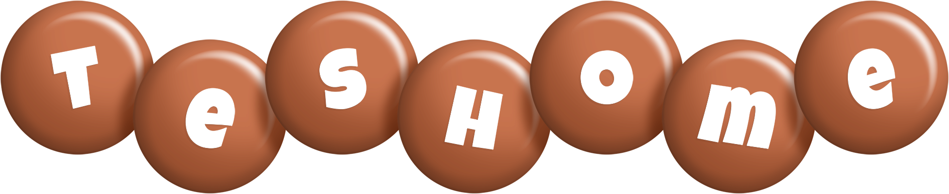 Teshome candy-brown logo
