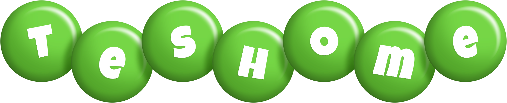 Teshome candy-green logo
