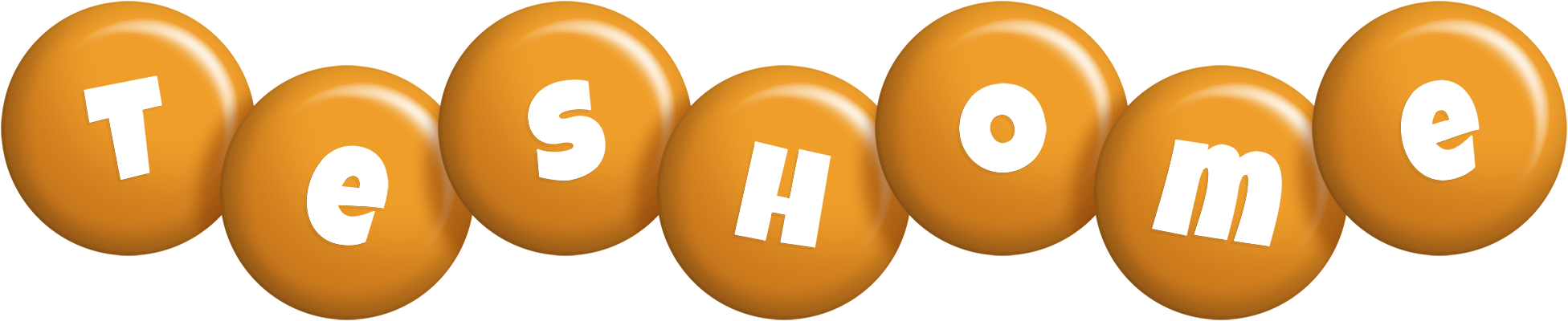 Teshome candy-orange logo