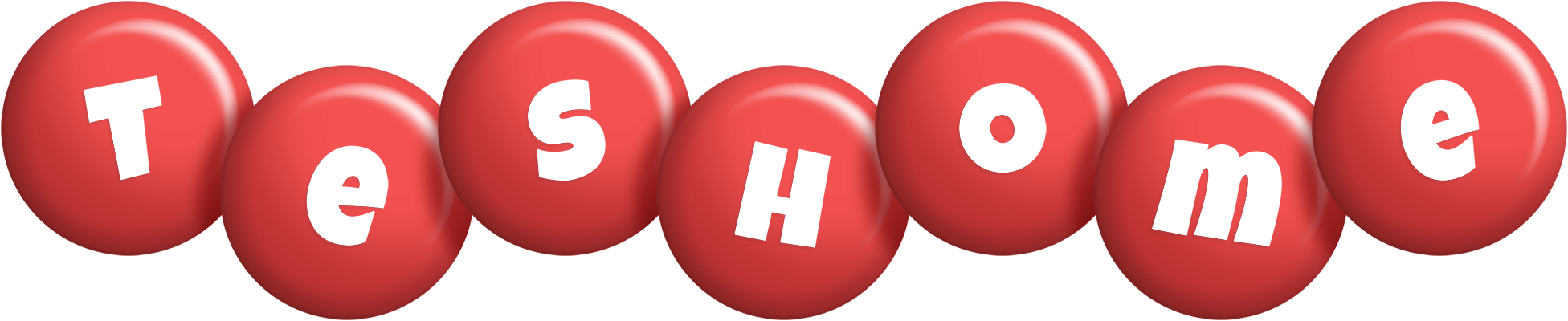 Teshome candy-red logo