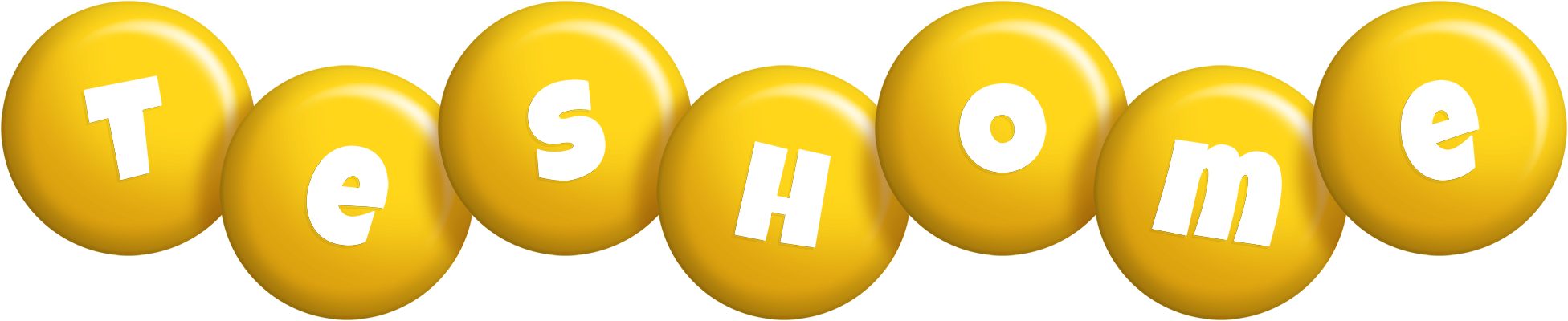 Teshome candy-yellow logo