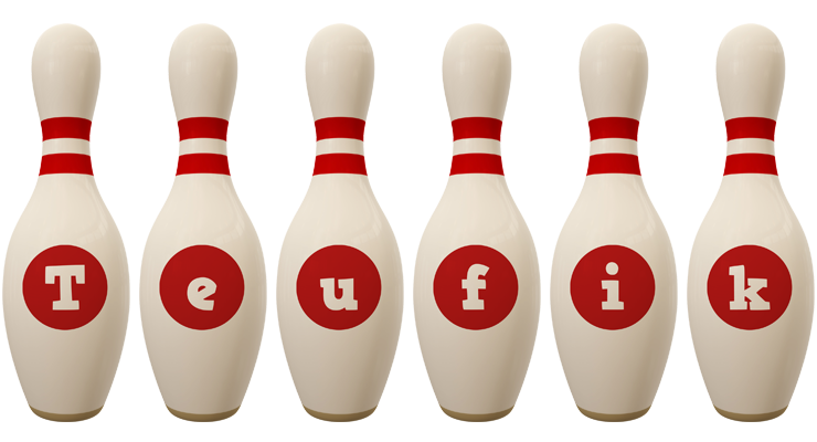 Teufik bowling-pin logo