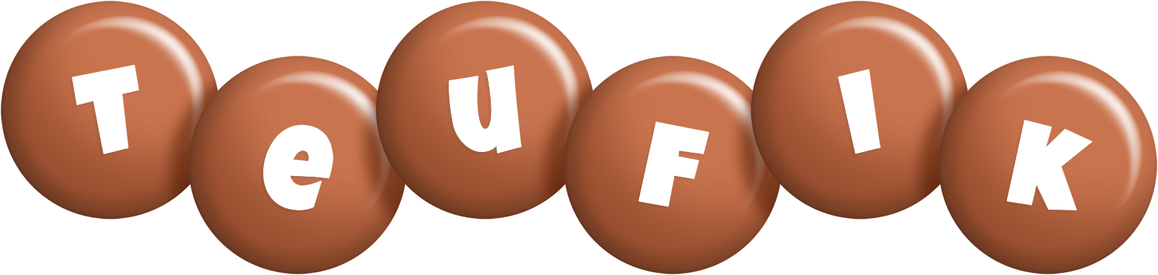 Teufik candy-brown logo