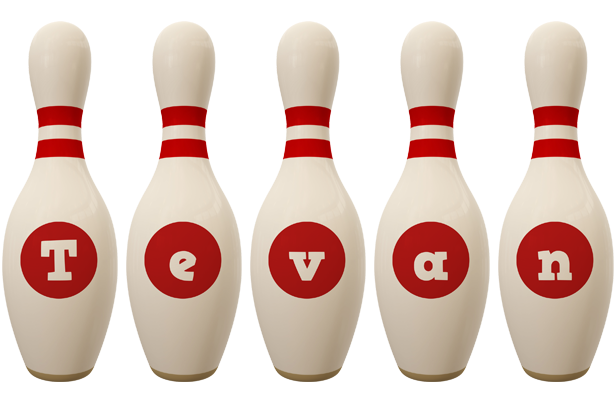 Tevan bowling-pin logo