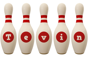 Tevin bowling-pin logo