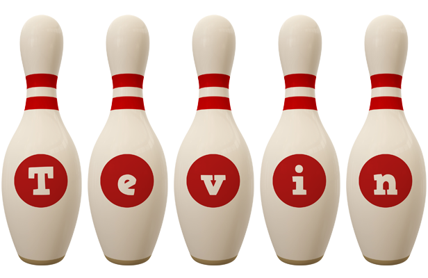 Tevin bowling-pin logo