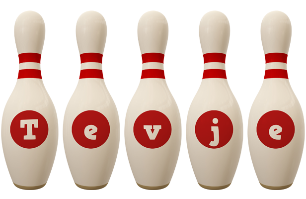 Tevje bowling-pin logo