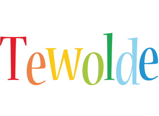 Tewolde birthday logo