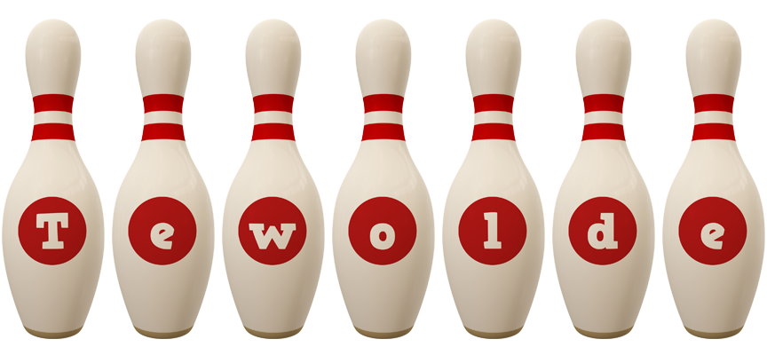 Tewolde bowling-pin logo