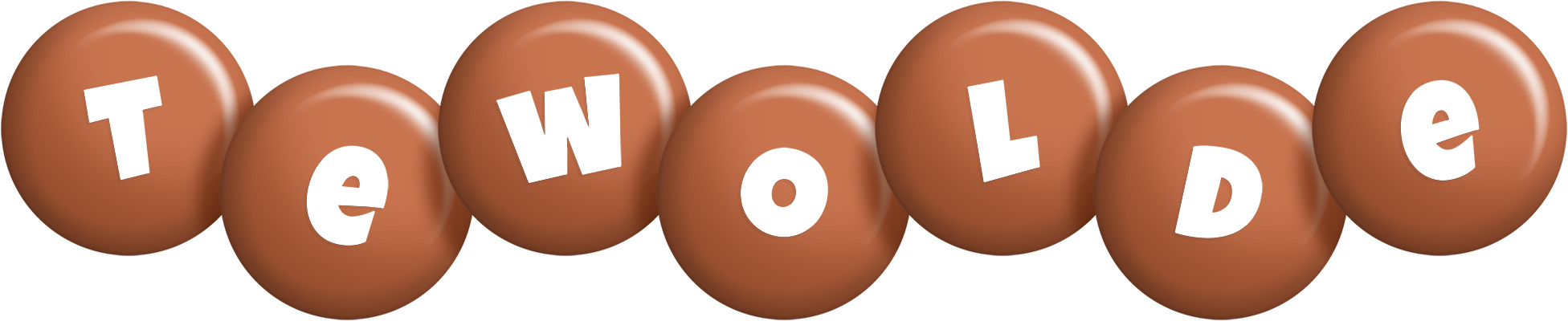 Tewolde candy-brown logo
