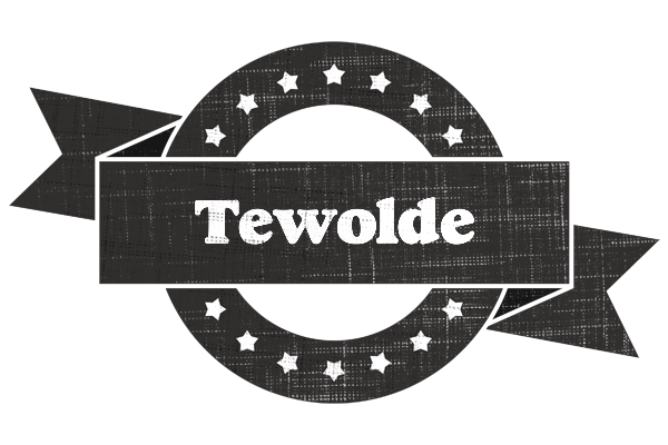 Tewolde grunge logo