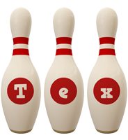 Tex bowling-pin logo