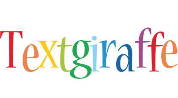 Textgiraffe birthday logo