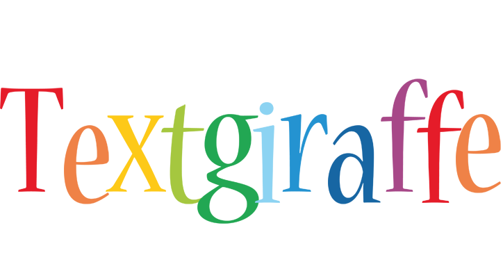 Textgiraffe birthday logo
