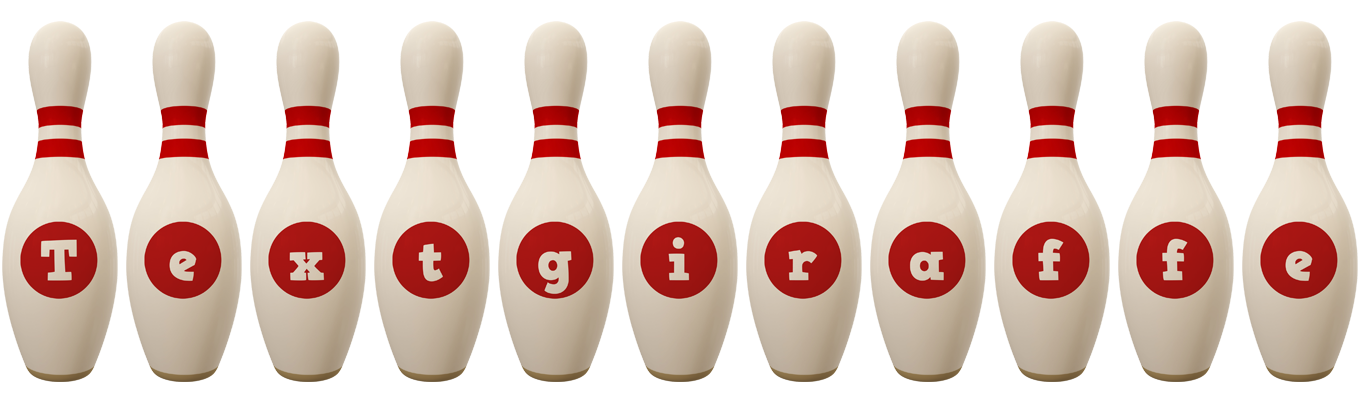 Textgiraffe bowling-pin logo