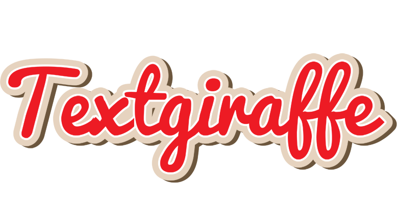 Textgiraffe chocolate logo