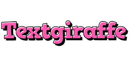 Textgiraffe girlish logo