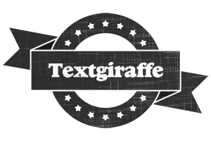 Textgiraffe grunge logo