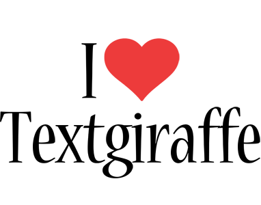 Textgiraffe i-love logo