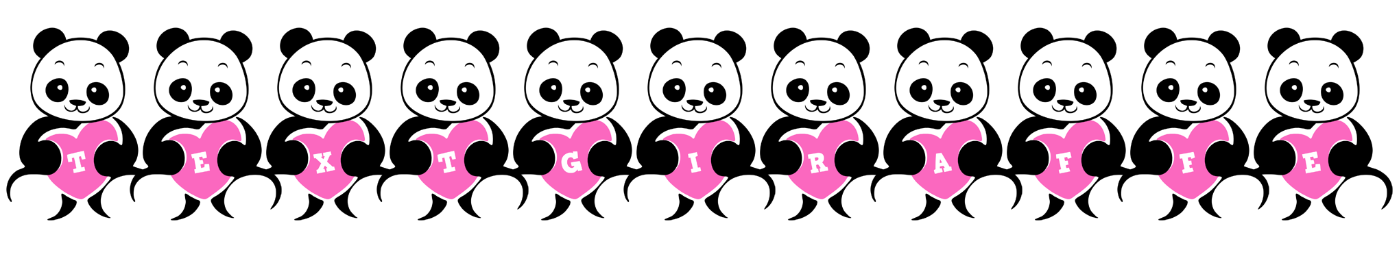 Textgiraffe love-panda logo