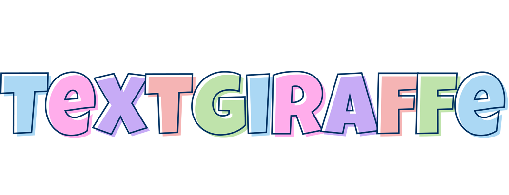 Textgiraffe pastel logo