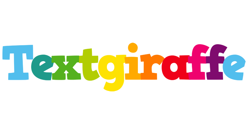 Textgiraffe rainbows logo