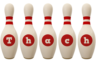 Thach bowling-pin logo