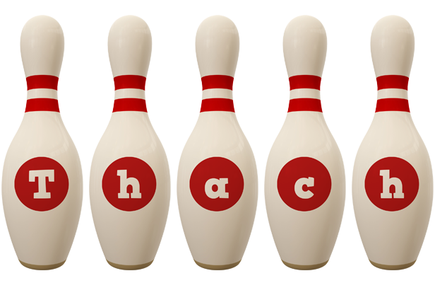 Thach bowling-pin logo