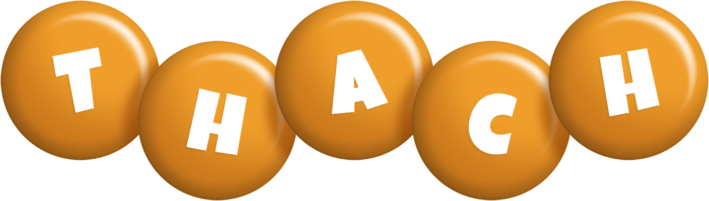Thach candy-orange logo