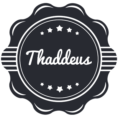 Thaddeus badge logo