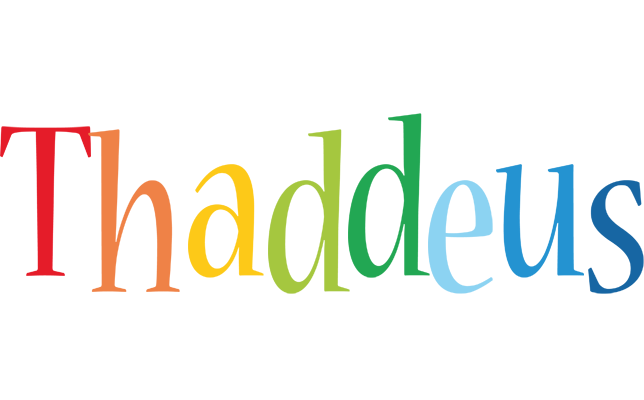 Thaddeus birthday logo