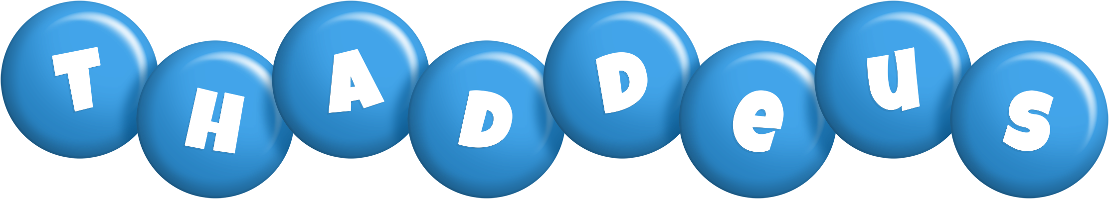 Thaddeus candy-blue logo