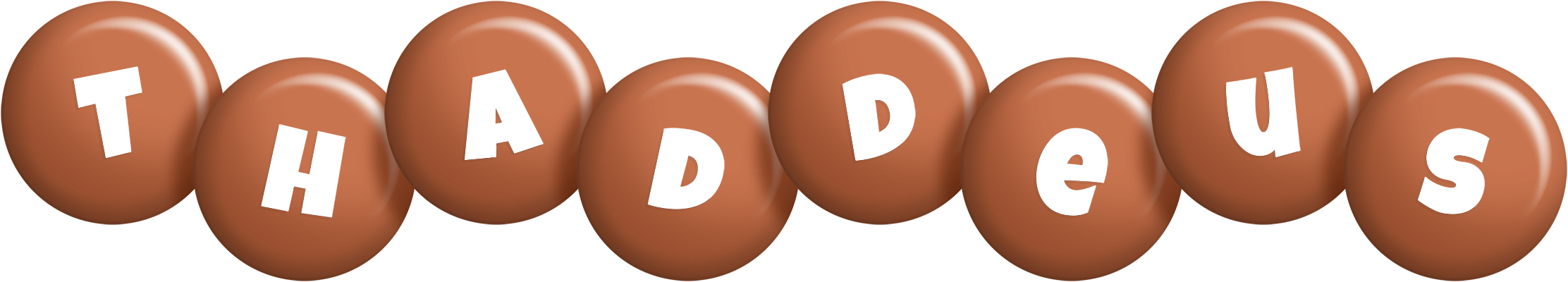 Thaddeus candy-brown logo