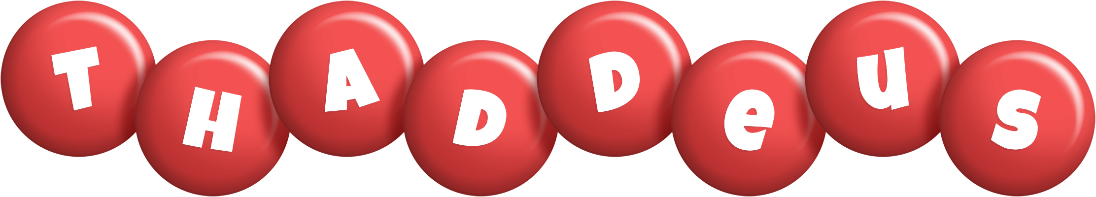 Thaddeus candy-red logo