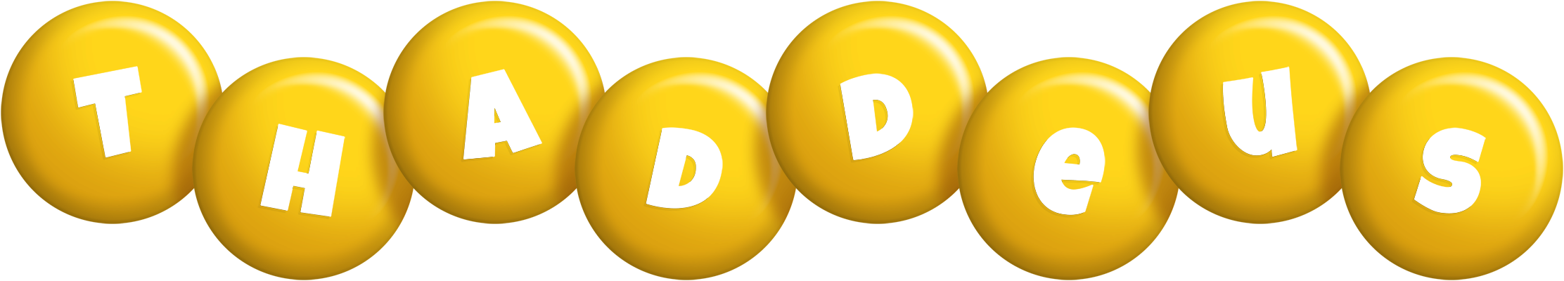 Thaddeus candy-yellow logo