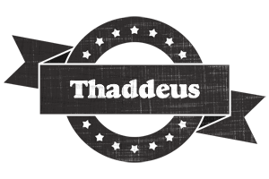 Thaddeus grunge logo