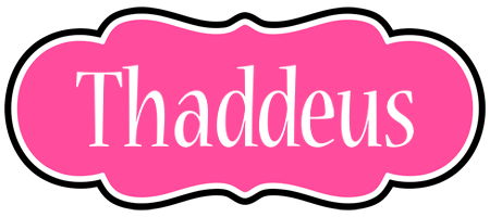 Thaddeus invitation logo