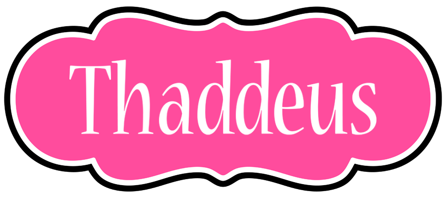 Thaddeus invitation logo