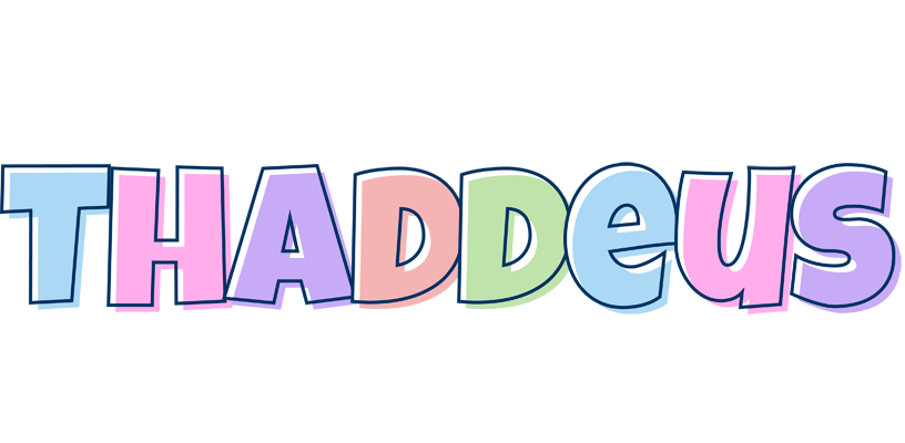 Thaddeus pastel logo