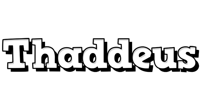 Thaddeus snowing logo