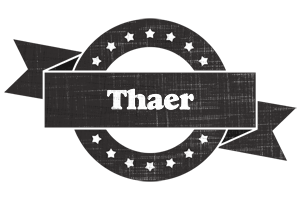 Thaer grunge logo
