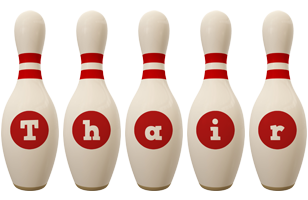 Thair bowling-pin logo