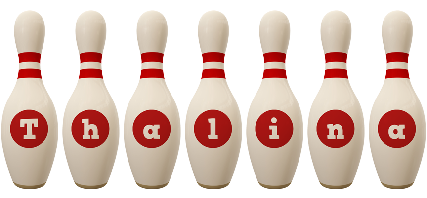 Thalina bowling-pin logo