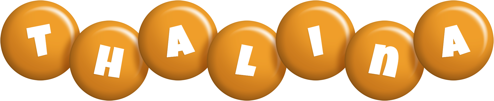Thalina candy-orange logo