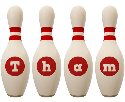 Tham bowling-pin logo